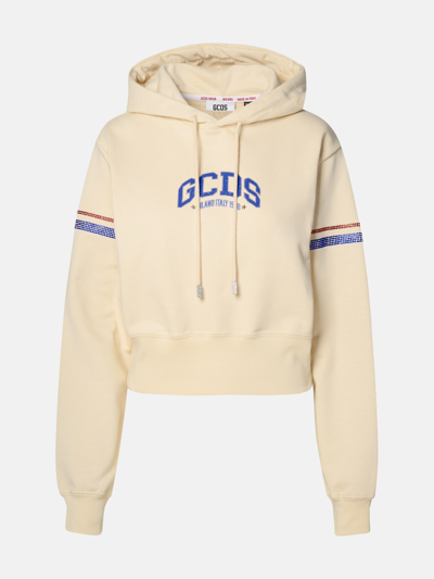 Gcds Ivory Cotton Sweatshirt