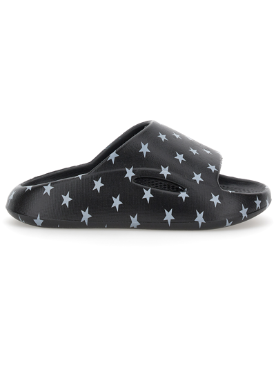 Monnalisa Kids'   Star Print Sandals In Black + White