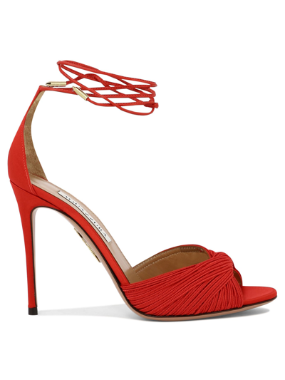 Aquazzura "bellini Beauty 105" Sandals In Red