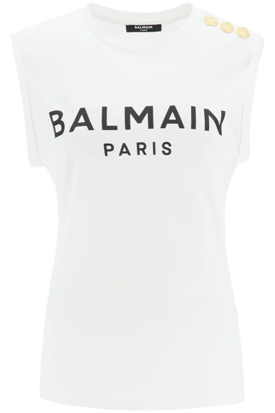 BALMAIN BALMAIN LOGO TOP WITH EMBOSSED BUTTONS