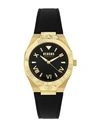 Versus Women's Three-hand Quartz Echo Park Black Leather Strap 36mm In Gold