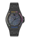 PHILIPP PLEIN PHILIPP PLEIN PLEIN EXTREME CRYSTAL WATCH WOMAN WRIST WATCH BLACK SIZE ONESIZE STAINLESS STEEL