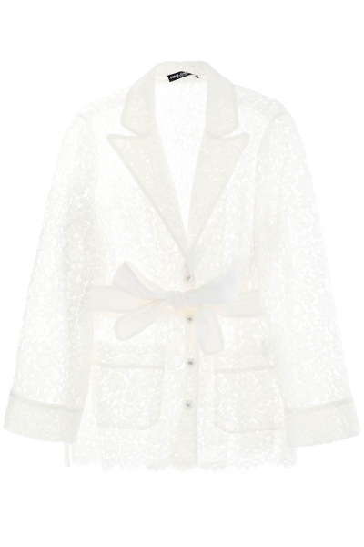 Dolce & Gabbana Pajama Shirt In Cordonnet Lace