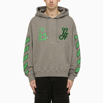 Off-white 23 Varsity Skate Cotton Hoodie In Gris