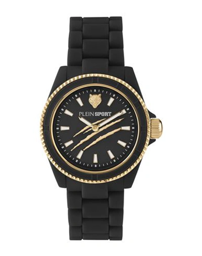 Plein Sport Women's 2 Hand Quartz The Scratch Black Polycarbonate Bracelet Watch 38mm