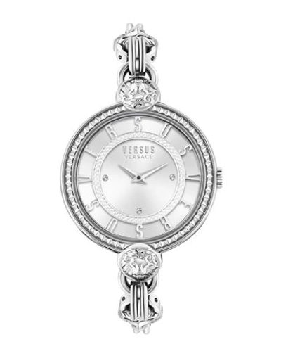Versus Women's Les Docks Two Hand Silver-tone Stainless Steel Watch 36mm