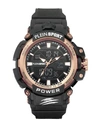 Plein Sport Men's Combat Black Silicone Strap Watch 50mm In Black