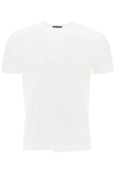 Tom Ford Lyocell And Cotton Blend T-shirt In White