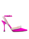 Mach&mach Mach & Mach Crystal-embellished Satin Slingback Pumps In Multicolour