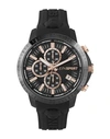 Plein Sport Men's Chronograph Date Quartz Plein Gain Black Silicone Strap Watch 43mm In Black