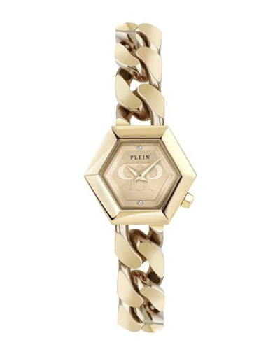 Philipp Plein Hexagon Groumette Watch, 28mm In Gold