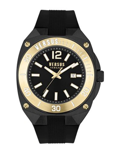 Versus Versace  Reaction Silicone Watch Man Wrist Watch Black Size Onesize Stainless Steel