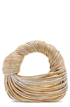 Bottega Veneta Jodie Mini Metallic Top-handle Bag In Gold/ Silver