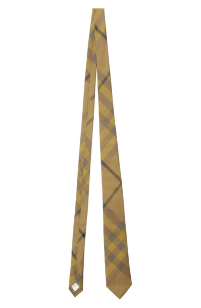 Burberry Check-pattern Silk Tie In Neutrals