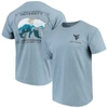 Image One Blue West Virginia Mountaineers State Scenery Comfort Colors T-shirt In Blue