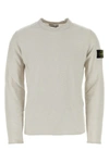 Stone Island Wool-blend Crew-neck Sweater In White