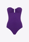Eres Cassiopée Strapless One-piece Swimsuit In Purple
