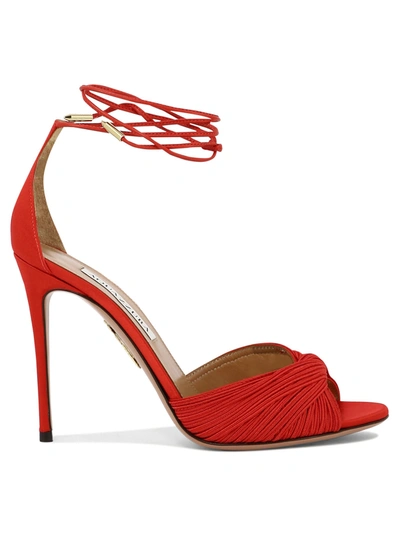 Aquazzura "bellini Beauty 105" Sandals In Red