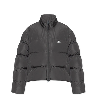 Balenciaga Padded Down Jacket In Gray