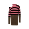 Balmain Striped Colour-block Ribbed-knit Dress