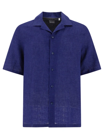 Brunello Cucinelli Shirts In Blue