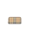 Burberry Check Zip Wallet