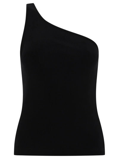 GIVENCHY GIVENCHY ASYMMETRIC TOP IN COTTON WITH CHAIN DETAIL