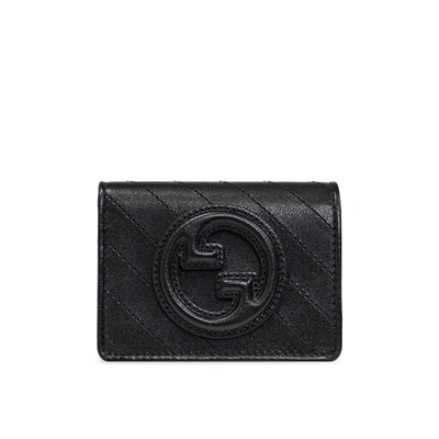 Gucci Blondie Leather Wallet In Black