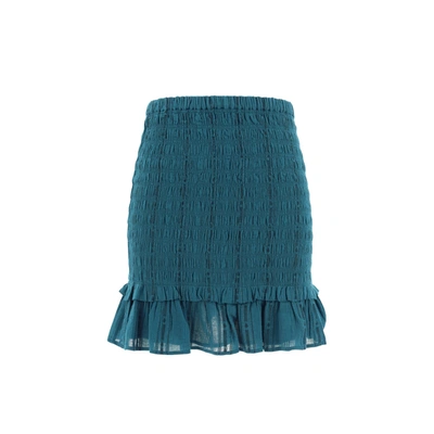 Isabel Marant Étoile Dorela Cotton Skirt In Teal
