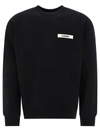 Jacquemus Mens Black Le Sweatshirt Gros Grain Brand-tab Cotton-jersey Sweatshirt