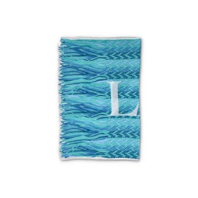 Lanvin Logo Scarf In Blue