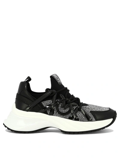 Pinko Love Birds-detail Chunky Sneakers In Black