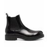 Prada Men's Brushed Leather Chelsea Boots