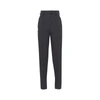 Prada High-waisted Tapered Trousers In Anthracite Gray