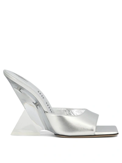 Attico The  Cheope Sandals In Silver