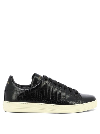 TOM FORD TOM FORD CROC PRINT SNEAKERS