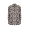Tom Ford Grey & Taupe Floral Print Shirt
