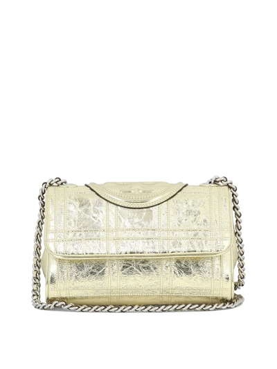 Tory Burch Fleming Small Shoulder Bag In Gold