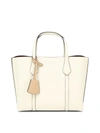 Tory Burch Perry Leather Bag With Adjustable Strap In Blanco