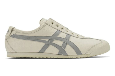 Pre-owned Onitsuka Tiger Mexico 66 Slip-on Cream Grey In White/grey