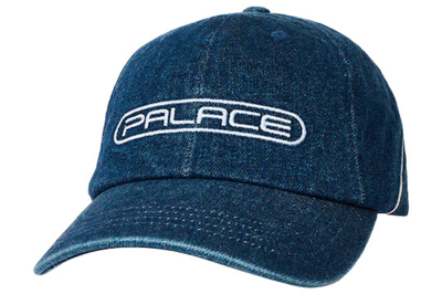 Pre-owned Palace Fader Denim 6-panel Stone Wash