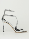 Jimmy Choo Lvr Exclusive 95mm Azia Leather Sandals In Silver