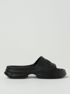 Ganni Logo-embossed Chunky Slides In Black