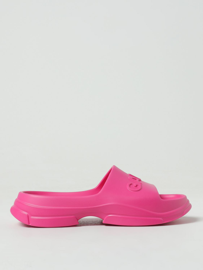 GANNI FLAT SANDALS GANNI WOMAN COLOR FUCHSIA,405620007