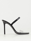 Alexander Wang Leather Sandals With Metal Details In Black
