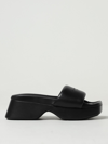 Alexander Wang Float Mules With Platform Sole And Squared Toe In Black