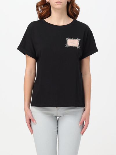 Twinset Rhinestone-embellished T-shirt In Black