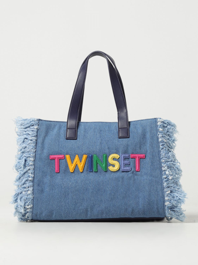 Twinset Shoulder Bag  Woman Color Denim