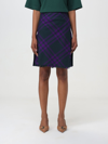 Burberry Check Print Kilt With Belted Detail In Multicolor