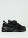Versace Odissea Leather Low-top Sneakers In Black
